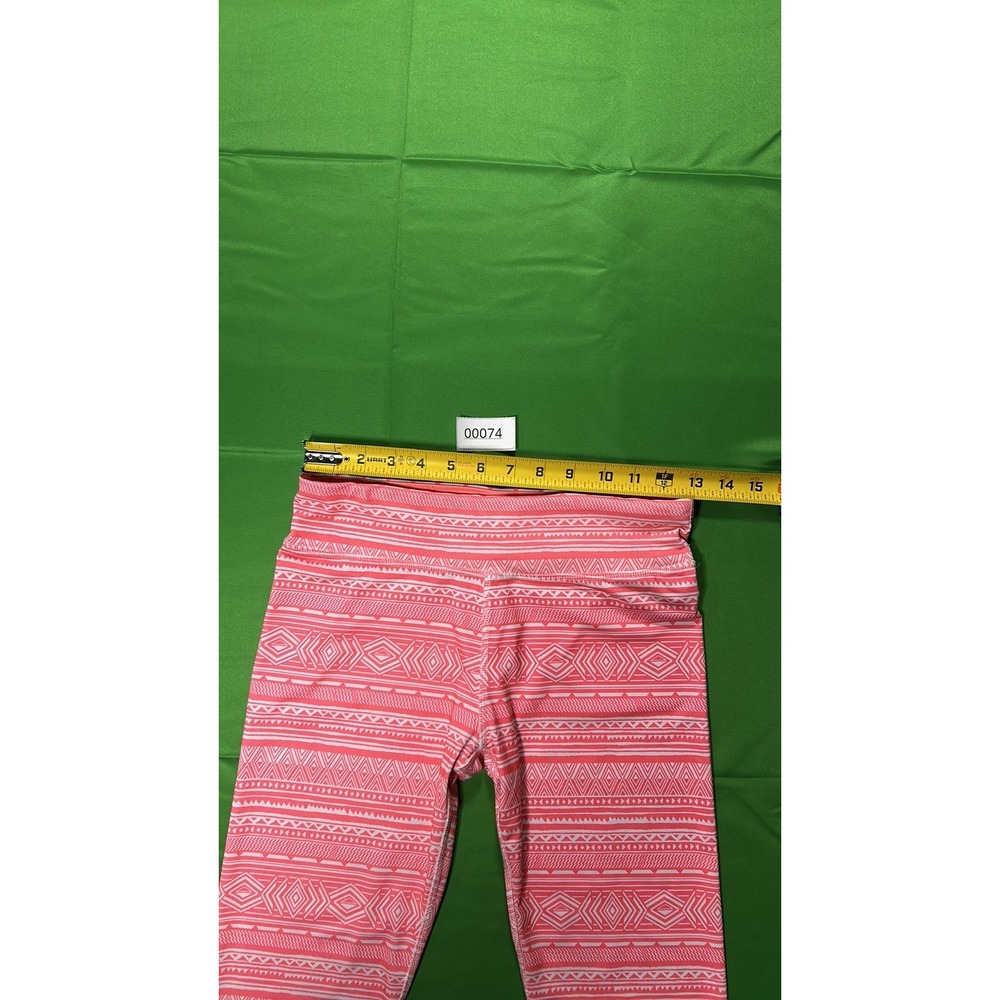 Energie Tribal Print Cropped Leggings Pink White Geometric Yoga Pants Womens M - Picture 4 of 8